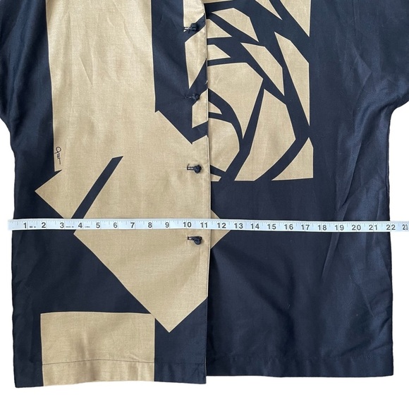 Penthouse Gallery by Catherine Ogust vintage cotton bold geometric retro shirt - Picture 11 of 15